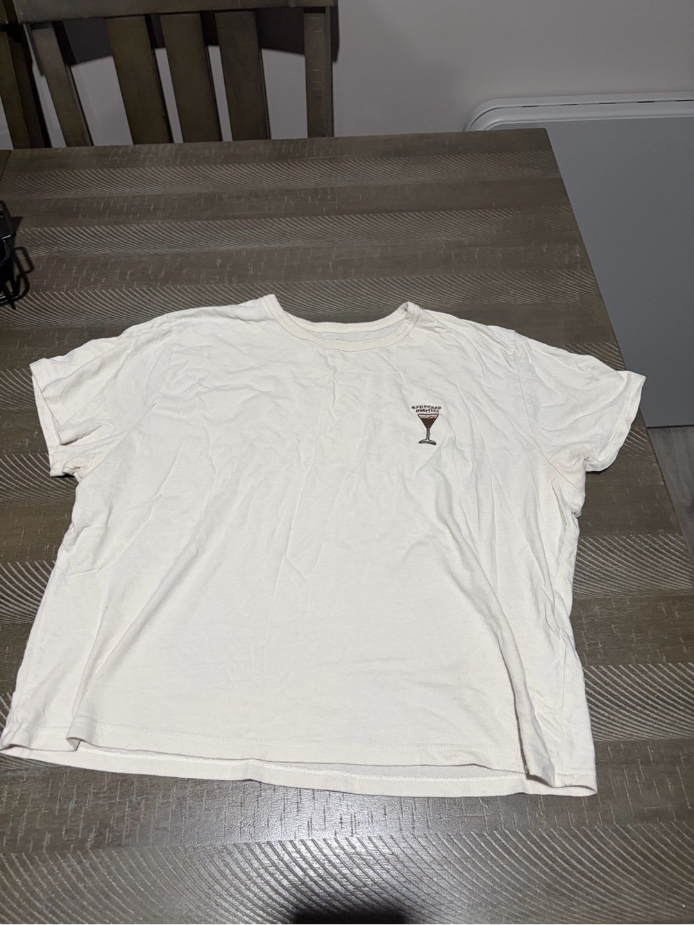 Abercrombie & Fitch Cream Short-Sleeve Graphic Tee
